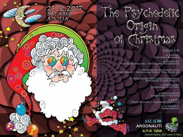 Party Flyer ॐ The Psychedelic Origin of Christmas ॐ Psychedelic Trance Party 25 Dec '17, 22:00