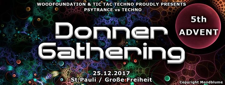 Party Flyer WoodFoundation & TicTacTechno Pres. Donner Gathering 25 Dec '17, 23:00