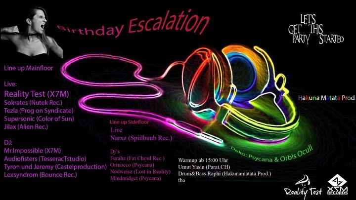 Party Flyer Birthday Escalation 27 Jan '18, 14:00