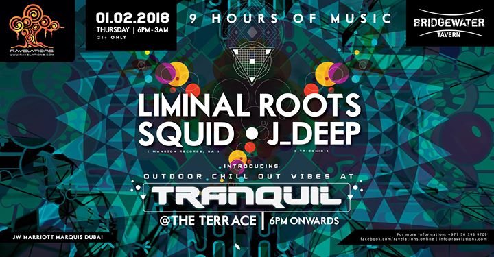 RAVELATIONS Presents TRANQUIL at The Terrace · 1 Feb '18, 18:00