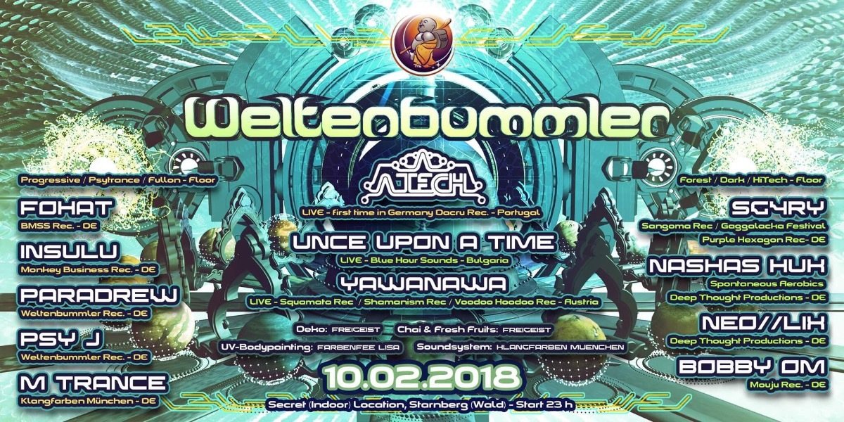 Party Flyer BIG OPENING w/ ONCE OPEN A TIME / A-TECH / YAWANAWA uvm... 10 Feb '18, 23:00