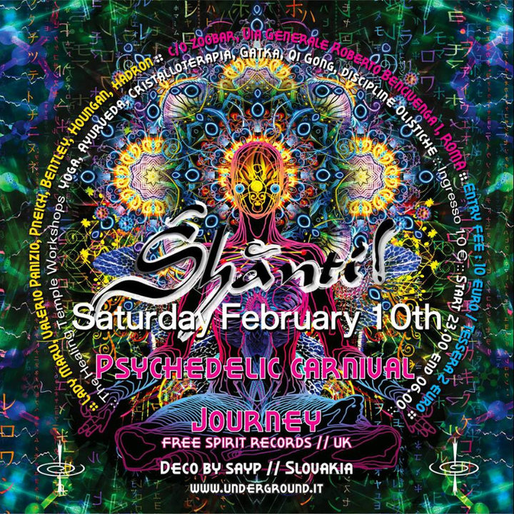 Party Flyer Śhānti :: Psychedelic Carnival 2018 10 Feb '18, 23:00