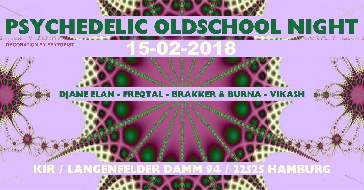 Party Flyer ॐ Psychedelic Oldschool Night ॐ 15 Feb '18, 20:00