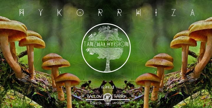 Party Flyer Tanzwaldvision ✜ Mykorrhiza ✜ 16 Feb '18, 22:00