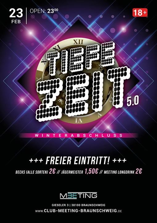 Party Flyer Tiefe Zeit 5.0 > Winterabschluss Tanz < 23 Feb '18, 23:00