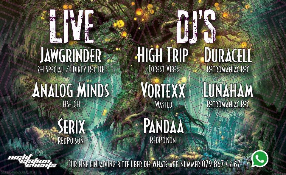 Party Flyer Trip to Forest 5 / In/Outdoor - Winterthur (ZH) 24 Feb '18, 22:00