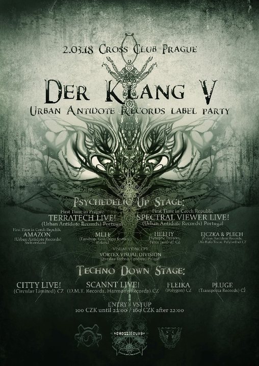 Party Flyer Der Klang 5 // Urban Antidote Label Night Psytrance&Techno Party 2 Mar '18, 21:00