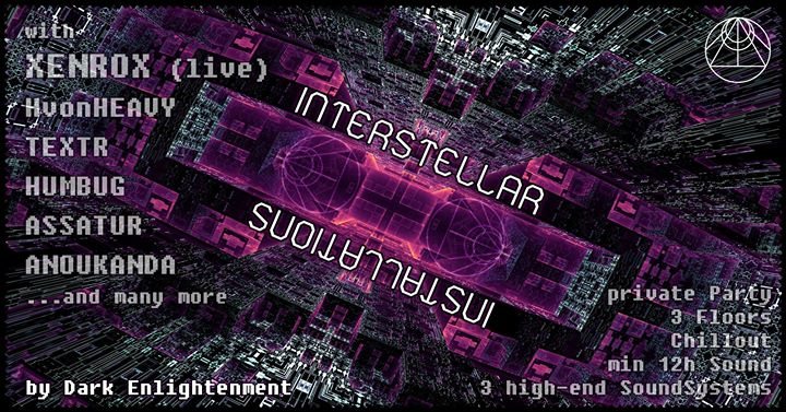 Party Flyer INTERSTELLAR INSTALLATIONS with Xenrox 2 Mar '18, 22:00