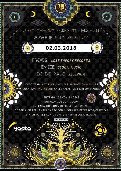 Party Flyer Selenium - Lost Theory Goes to Madrid 2 Mar '18, 23:30