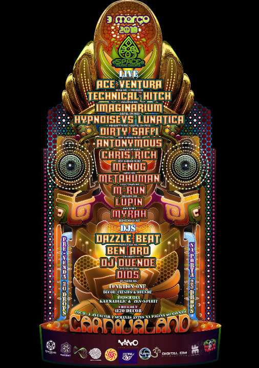 Party Flyer ☸ Carnivaland ☸ BY - Space Music Drops 3 Mar '18, 22:00