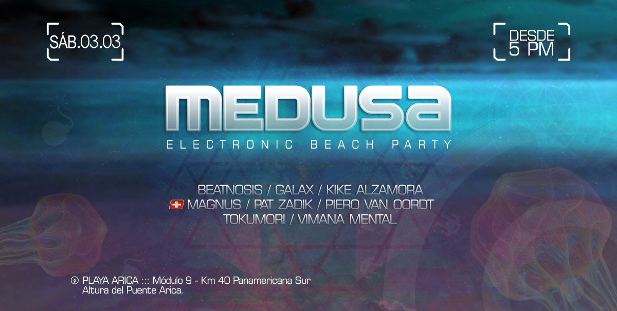 Party Flyer MEDUSA Electronic Beach Party 3 Mar '18, 17:00