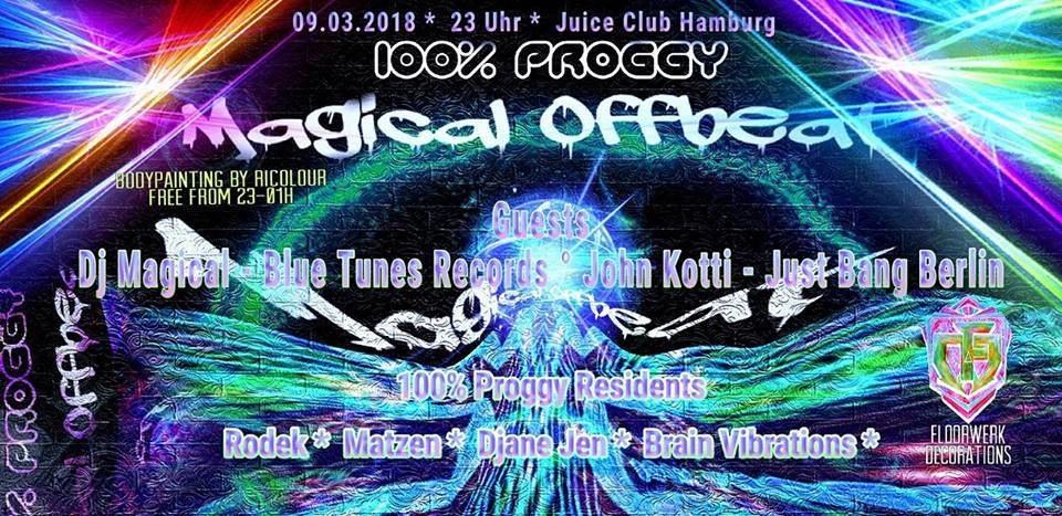 Party Flyer 100% Proggy! Magical Offbeat 9 Mar '18, 23:00