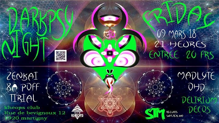 Party Flyer DarkPsy Night Friday 9 Mar '18, 21:00