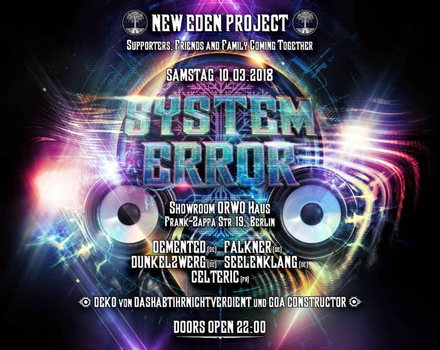 Party Flyer System Error (404) 10 Mar '18, 22:00