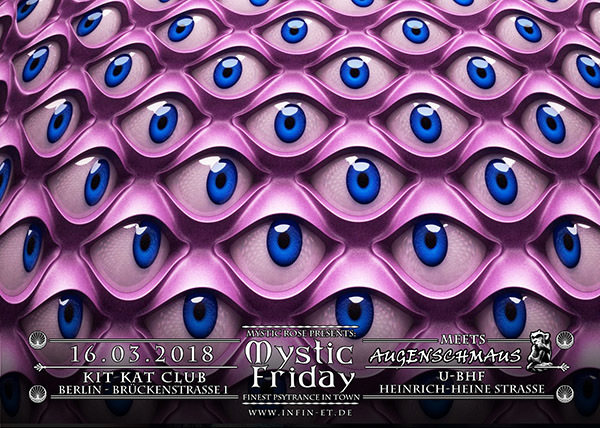 Party Flyer Mystic Friday meets Augenschmaus + Spacetribe 16 Mar '18, 23:00
