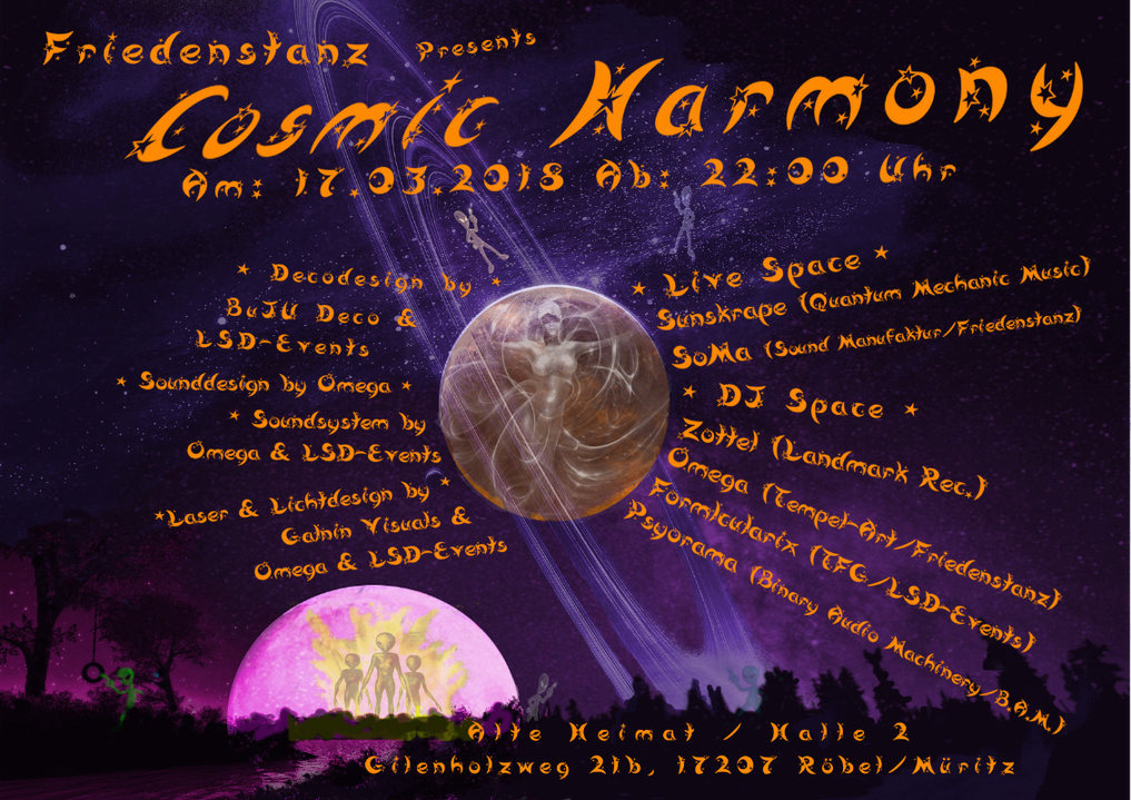Party Flyer Cosmic Harmony 17 Mar '18, 22:00
