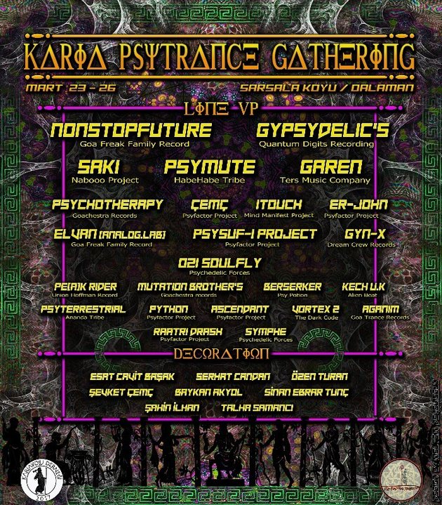 Party Flyer KampKaria Psytrance Music - Sarsala Koyu Buluşması 23 Mar '18, 12:00