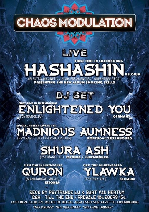 Party Flyer Chaos Modulation 24 Mar '18, 22:00