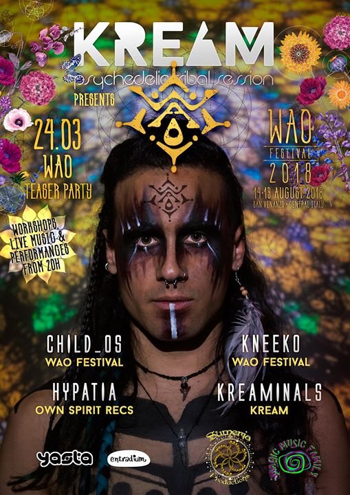 Party Flyer KREAM presents WAO Teaser Party 24 Mar '18, 23:55