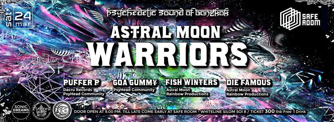 Party Flyer Psyhead Community pres, Astral Moon Warriors 24 Mar '18, 21:00