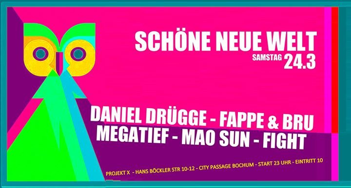 Party Flyer Schöne neue Welt 24 Mar '18, 23:00