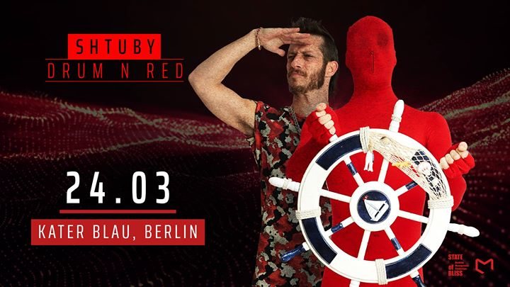Party Flyer SHTUBY / Drum & Red Kater Blau / 24.3 24 Mar '18, 23:30