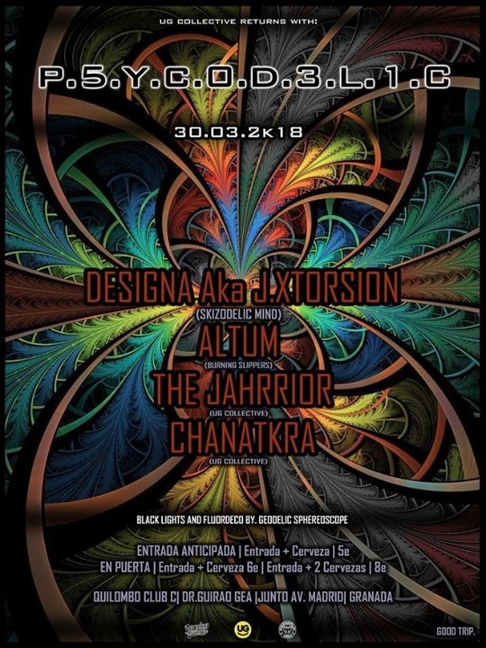 Party Flyer UG Collective presents: p5yc0d3l1c 30 Mar '18, 23:00