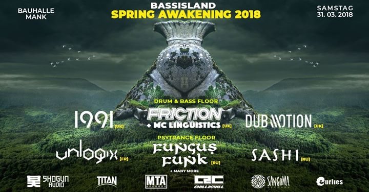Party Flyer Bass Island Spring Awakening 2018 31 Mar '18, 21:30