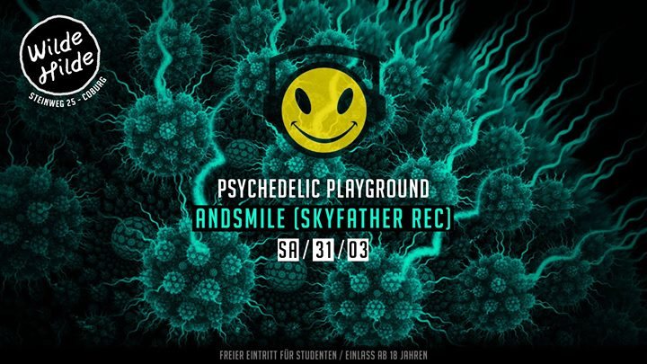 Party Flyer Psychedelic Playground: Andsmile 31 Mar '18, 23:59