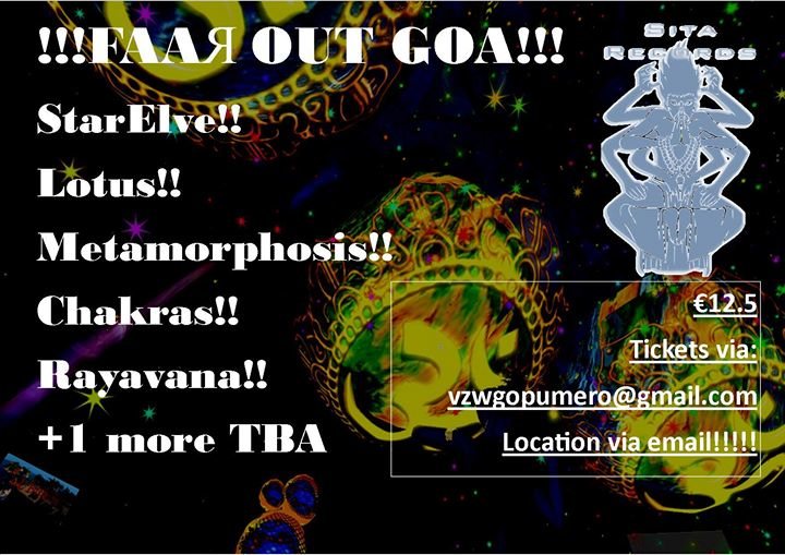 Party Flyer VZW GopumeЯo and Sita Яecords present: FAAЯ OUT GOA! 31 Mar '18, 22:00