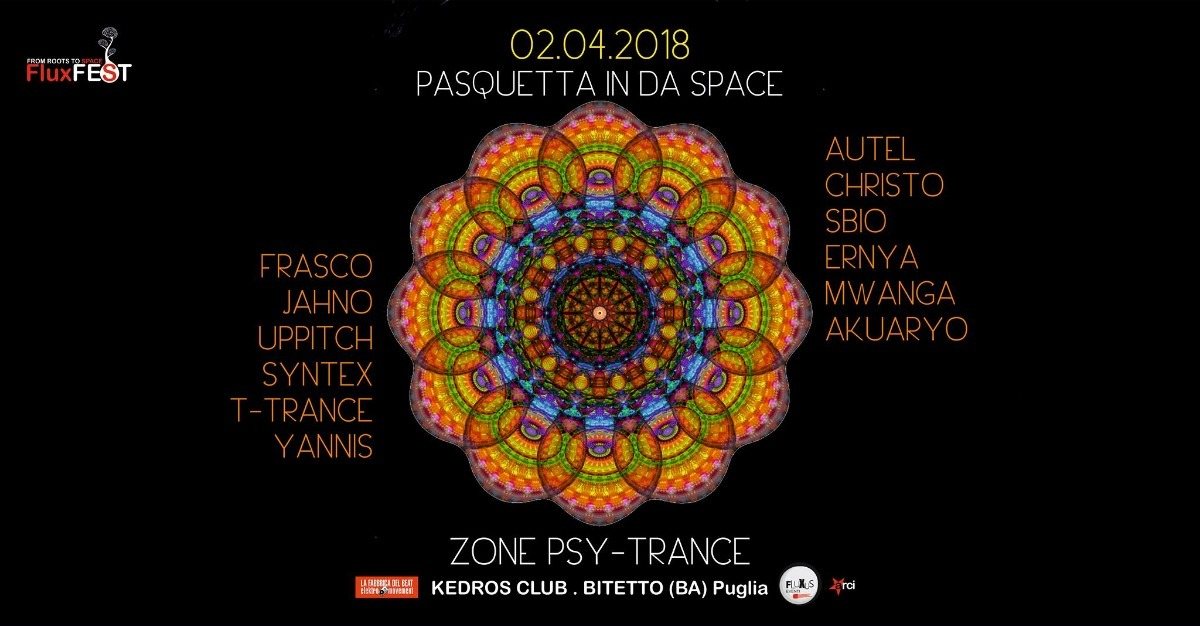 Party Flyer Pasquetta In Da Space (Psy-Trance/Progressive) 2 Apr '18, 10:00