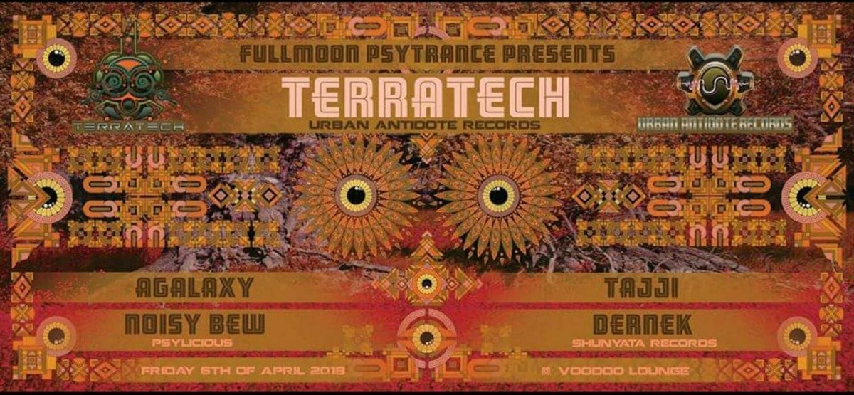 Party Flyer TERRATECH - FULL MOON PSYTRANCE IRELAND 2018 6 Apr '18, 21:00