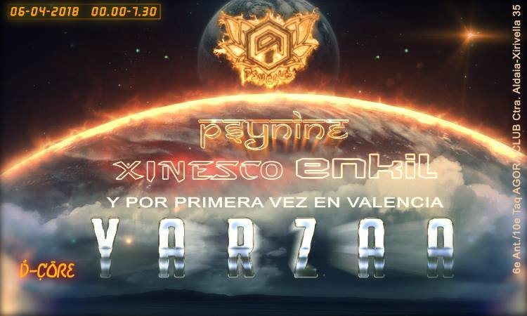 Party Flyer Yarzaa@Ágora Club (Re-presentación Psyclub) 6 Apr '18, 01:00