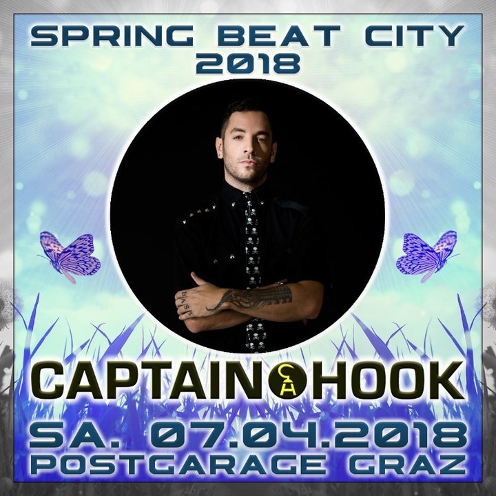 Party Flyer Spring Beat City 2018 mit Captain Hook extended 7 Apr '18, 22:00