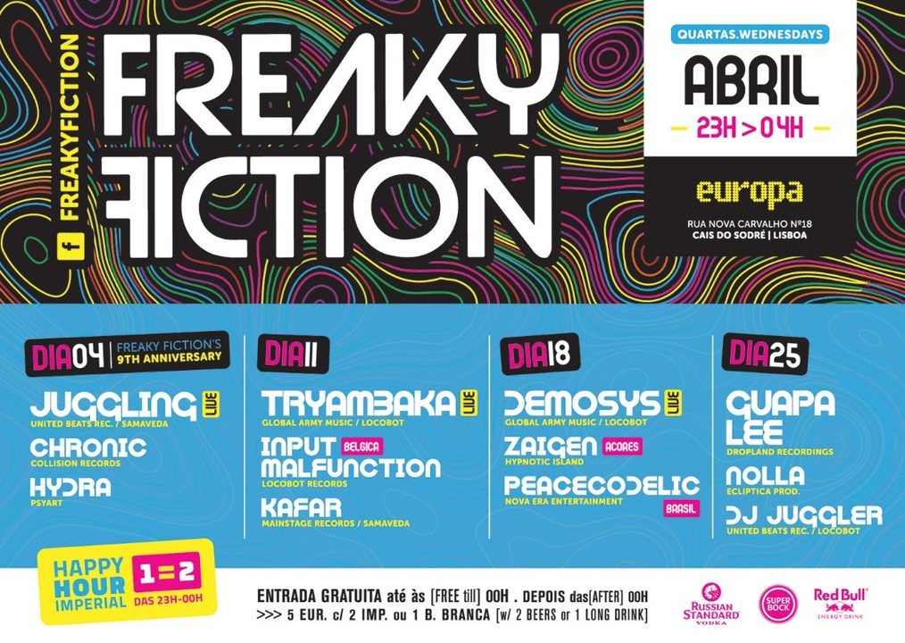 Party Flyer FREAKY FICTION 11 Apr '18, 23:00