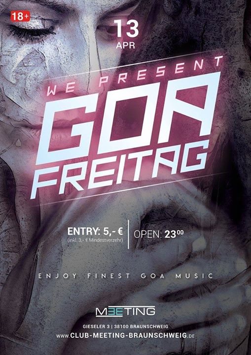 Party Flyer Goa-Freitag 13 Apr '18, 23:00