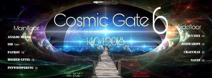 Party Flyer ॐ •:★ COSMIC GATE VOL.6 ★:•ॐ /w ANALOG MINDS (LIVE) - SID (LIVE) 14 Apr '18, 22:00