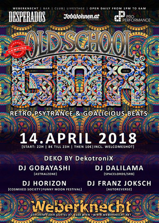 Party Flyer Oldschool Goa Party 14 Apr '18, 22:00