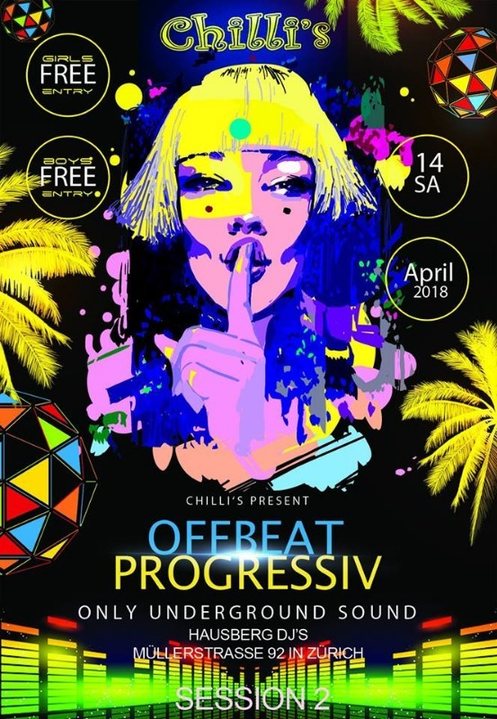 Party Flyer Progressive Sounds 2nd Session 14 Apr '18, 20:00