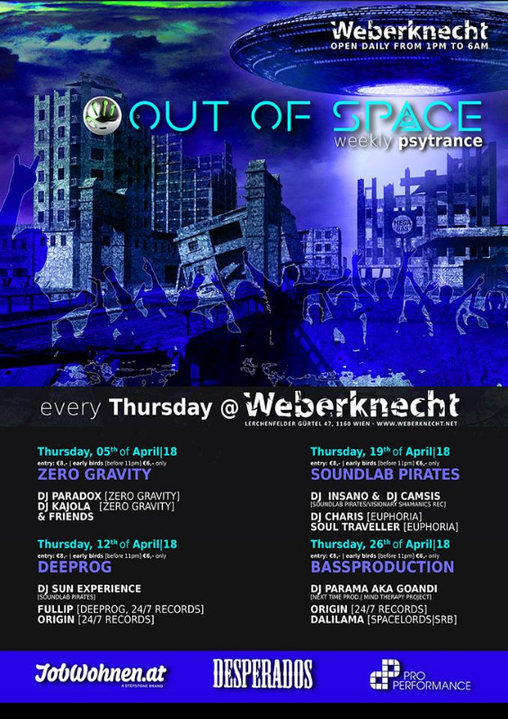 Party Flyer OUT of SPACE Euphoria Special 19 Apr '18, 22:00