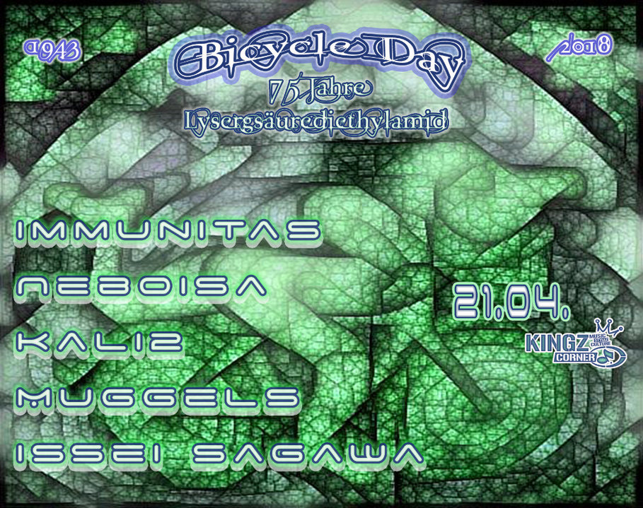 Party Flyer Bicycle Day 2018 21 Apr '18, 20:00