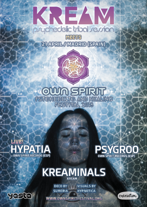 Party Flyer HYPATIA LIVE! Own Spirit Teaser by KREAM 21 Apr '18, 23:30