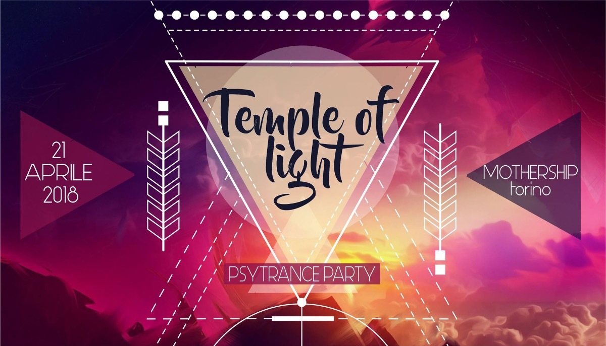 Party Flyer Temple of Light - Psychedelic Trance Party 21 Apr '18, 23:00