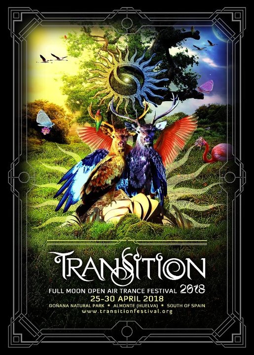 Party Flyer TRANSITION 2018 ::: Full Moon Open Air Trance Festival 25 Apr '18, 22:30