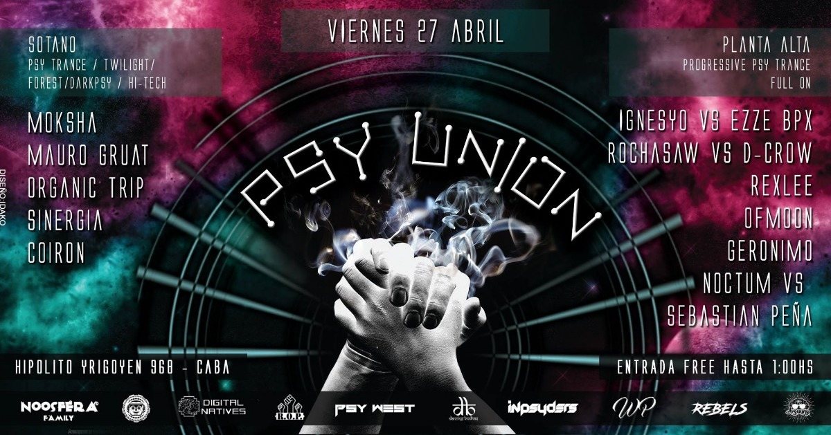 Party Flyer Psy Union 27 Apr '18, 23:30