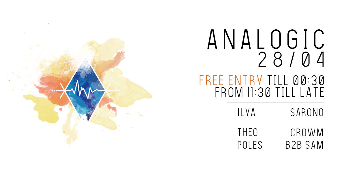 Party Flyer Free ENTRY Analogic 28/04 28 Apr '18, 22:00