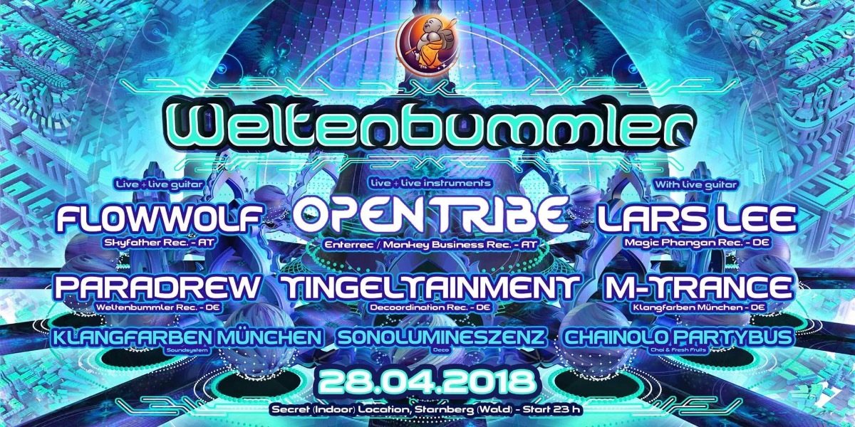 Party Flyer Weltenbummler with INSTRUMENTAL NIGHT 28 Apr '18, 23:00
