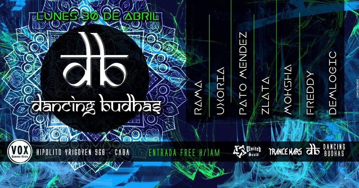 Party Flyer Dancing Budhas 30 Apr '18, 23:30