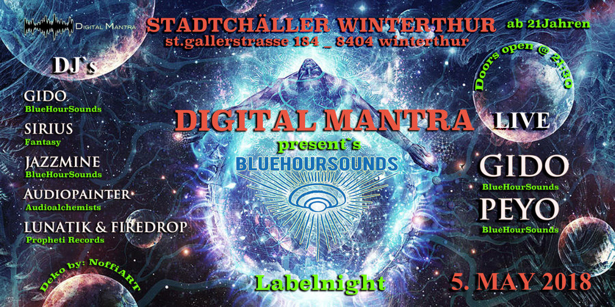 Party Flyer Blue Hour Sounds Label Night 5 May '18, 22:00