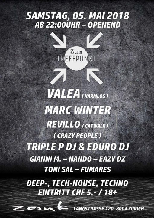 Party Flyer ZUM Treffpunkt IM ZOUK 5 May '18, 22:00